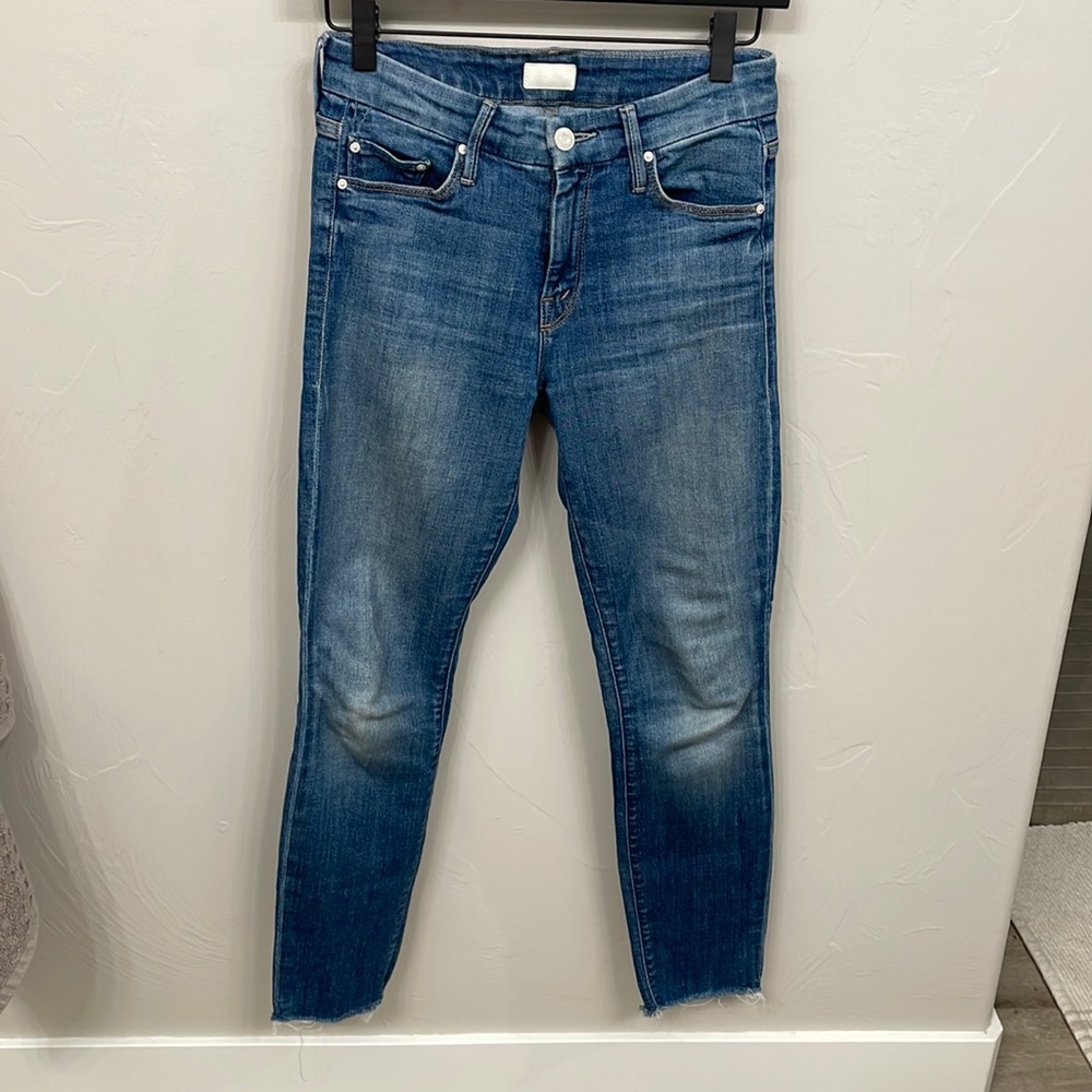 MOTHER Denim The Looker Ankle Fray size 25